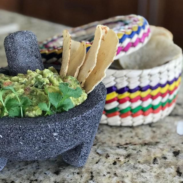 Verve Culture Molcajete and Tortilla Warming Basket