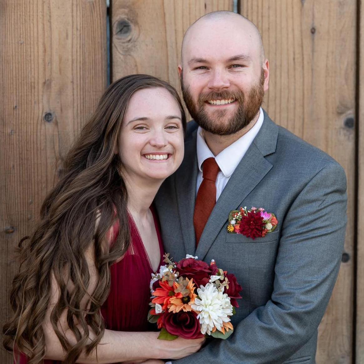 All smiles at Kenzie and Sean's wedding :) photo by Heather Elise (our photographer too)!