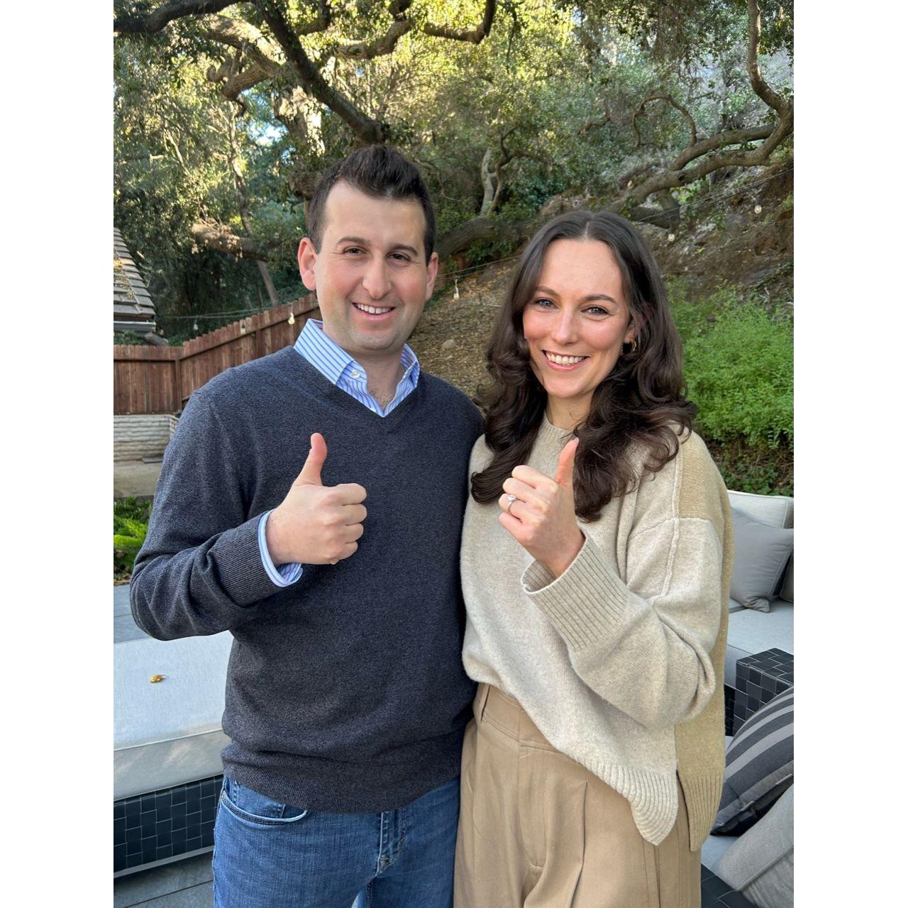 November 23, 2023, the day we got engaged in Westlake Village, California