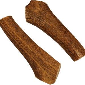 Elkhorn Premium Chews - Large Whole Twin Pack (for 35-65 lb Dogs) Premium Grade Elk Antlers for Dogs (2 Pieces) Sourced in the USA