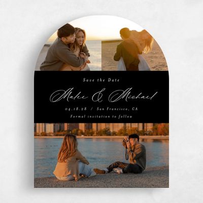 Black Arch Wedding Save the Date - Portsmouth Multiphoto
