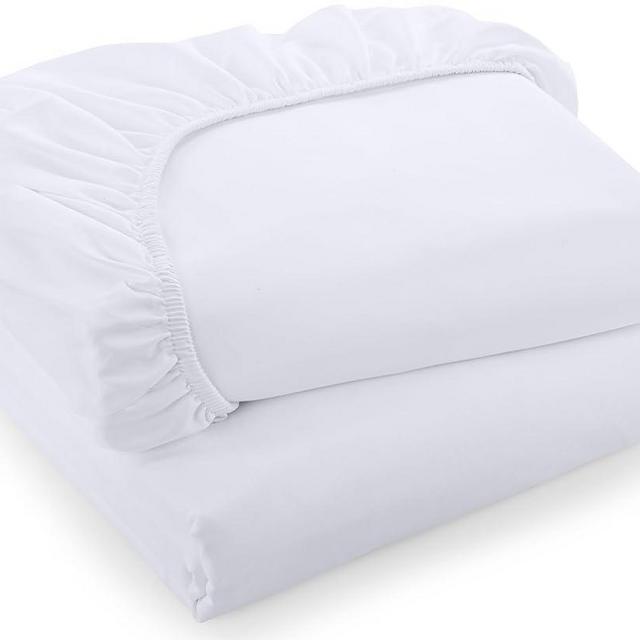 Utopia Bedding Twin XL Fitted Sheets - Bulk Pack of 2 Bottom Sheets - Soft Brushed Microfiber - Deep Pockets - Shrinkage & Fade Resistant - Easy Care (Twin XL, White)