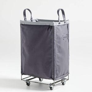 Steele ® Olive 2.5-Bushel Vertical Rolling Laundry Hamper
