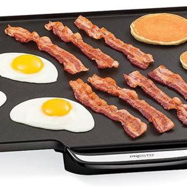Presto 07061 22-Inch Electric Griddle with Removable Handles, Extra-Large Nonstick Ceramic Surface, Black
