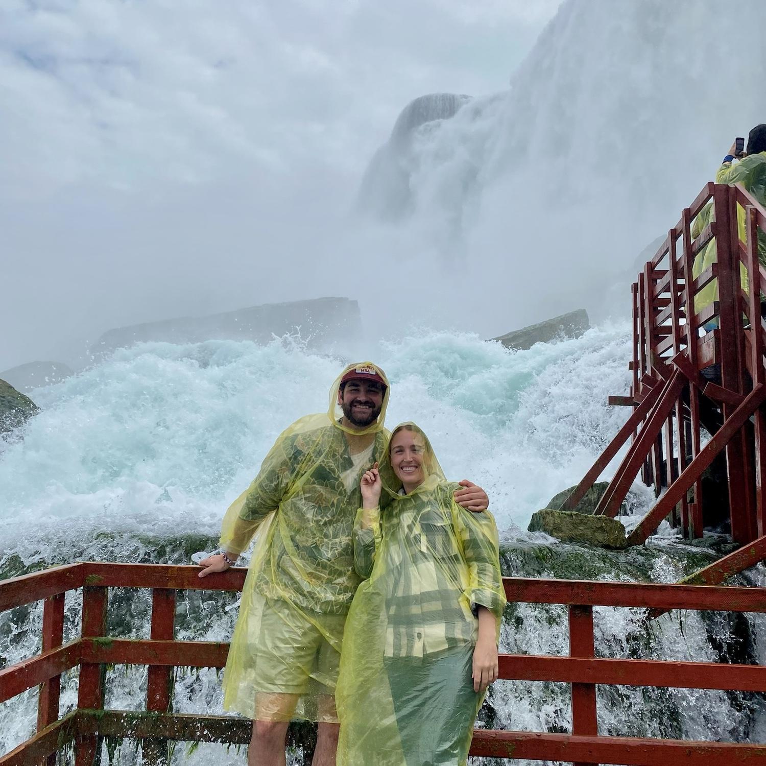Meg's first time to Niagara Falls! Doesn't count if you don't wear the poncho.