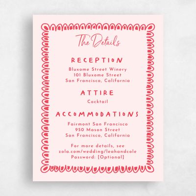 Pink Bordered Wedding Enclosure - Ceres
