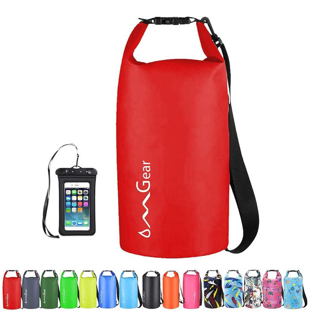OMGear Waterproof Dry Bag Backpack Phone Pouch 40L/30L/20L/10L/5L Floating Dry Sack for Kayaking Boating Outdoors Activities