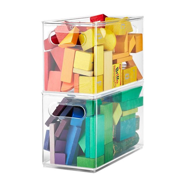 The Home Edit Everything: Narrow Bin, 10” x 5” x 6” Plastic Modular Storage System, 2 Pack