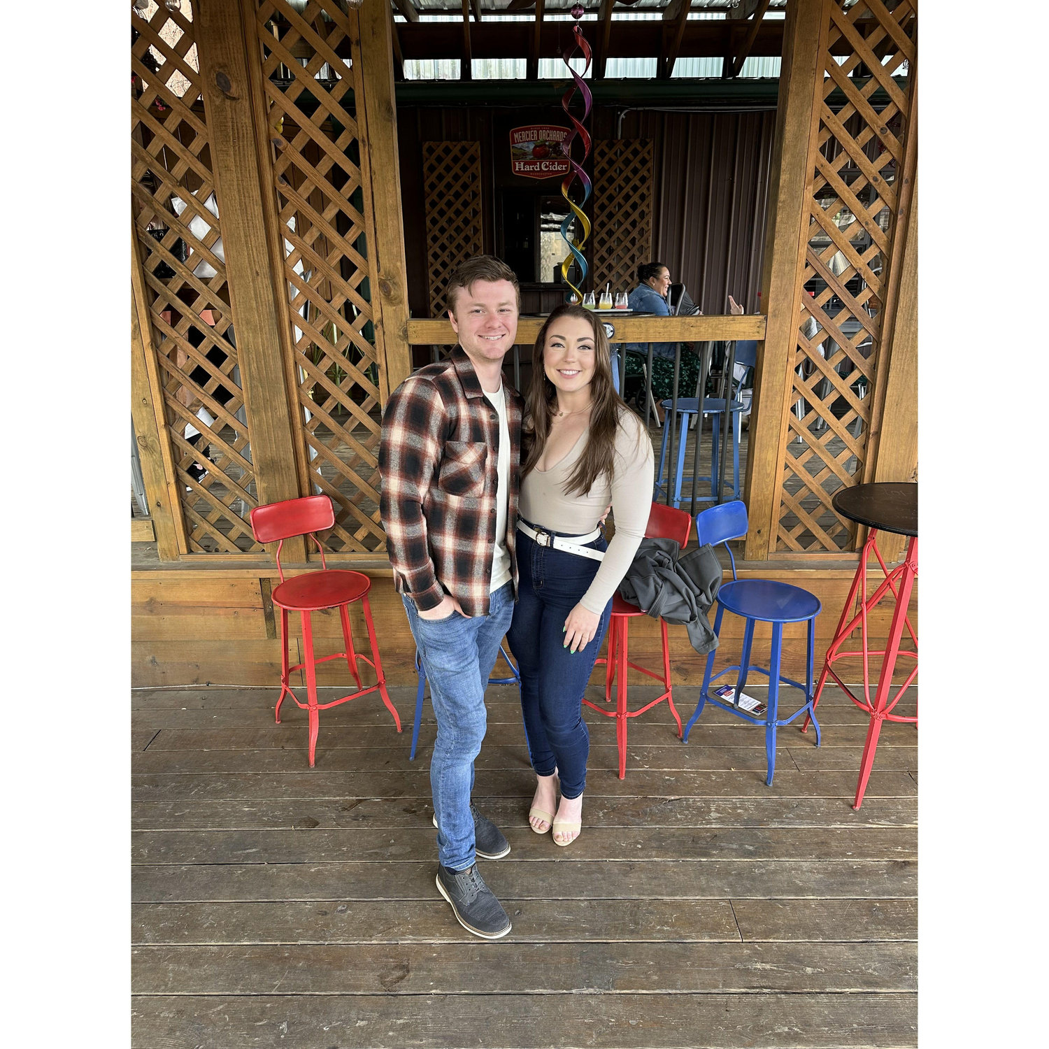 Our first weekend get away to the North Georgia Mountains. It was Callie's turn to plan. So they went to a Mercier Orchards, and stayed in a cute cabin.