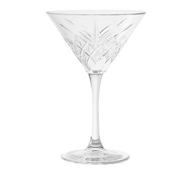 Trellis Martini Glass, Set of 4 - Clear