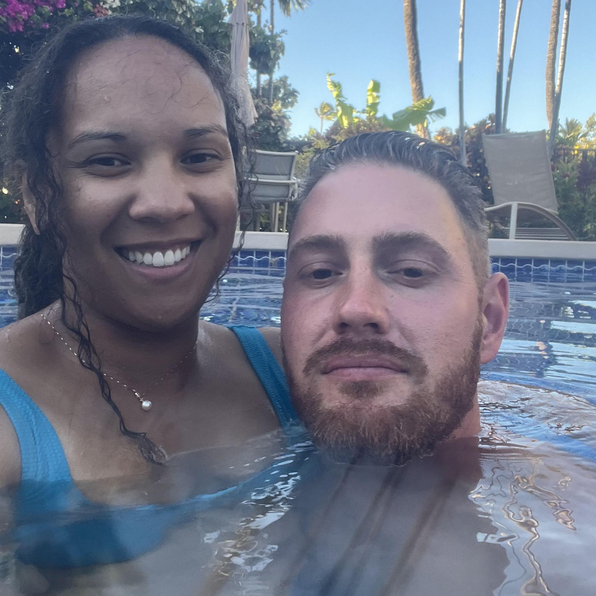 Enjoying the Maui sun