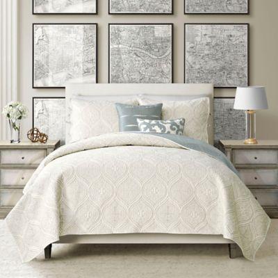 Camber 5-Piece Reversible King Quilt Set in White