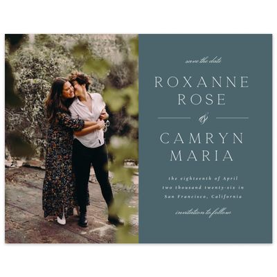Deep Blue Spruce Wedding Digital Save the Date - Zariah Photo