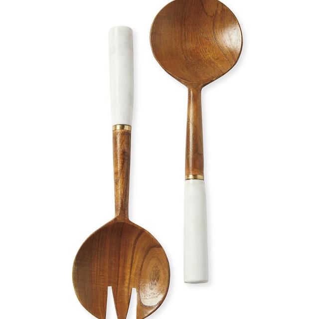 Serena and Lily Wood and Marble Serving Set