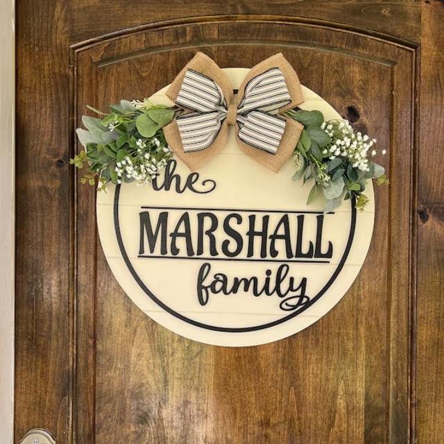 Front Door Decor | Last Name/Family | Year Round Wreath | Front Door Hanger | Front Door Wreath | Personalized | Front Door Sign