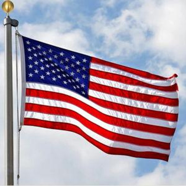 Valley Forge Flag 3-ft W x 5-ft H American Embroidered House flag Kit