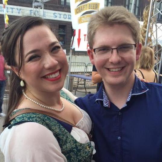 Our first date was attending Oktoberfest in Des Moines, IA with friends. We danced the night away, even when it started pouring rain and even learned a polka step or two together!