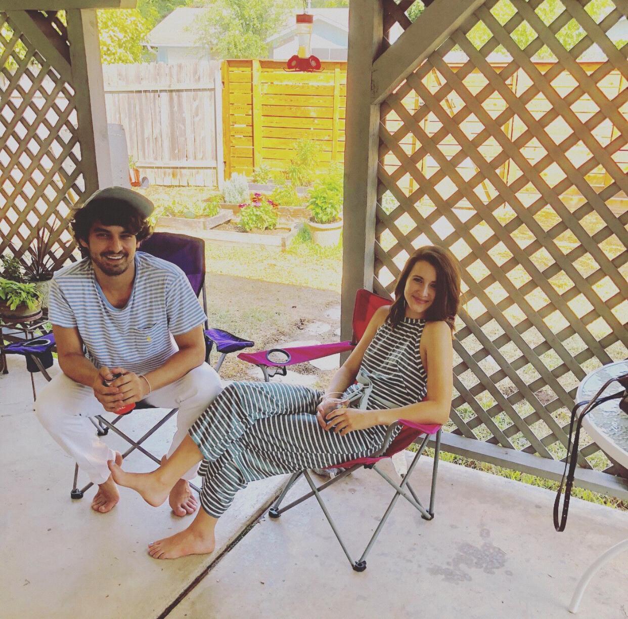 So excited to move into a house we threw a party before we had time to buy patio furniture