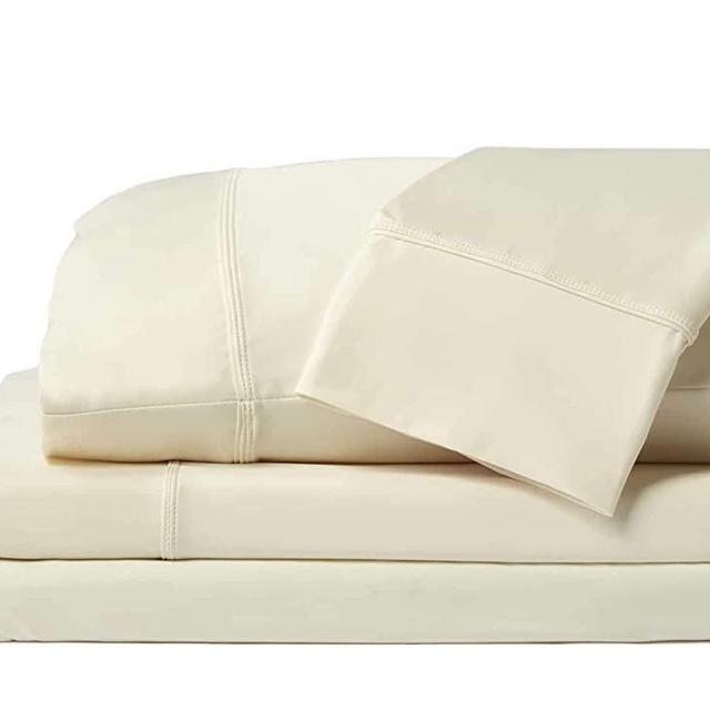 SHEEX - Original Performance Sheet Set with 2 Pillowcases, Ultra-Soft Fabric Cooling and Breathes Better Than Traditional Cotton - Ecru, Queen