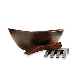 Lipper International 3-Piece Wavy Rim Salad Set in Cherry