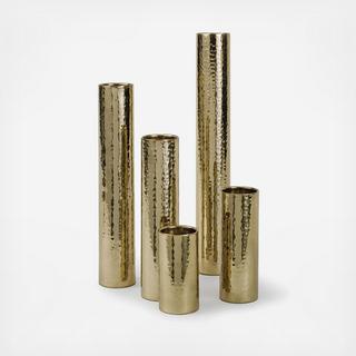 Hammered Bud Vase Set
