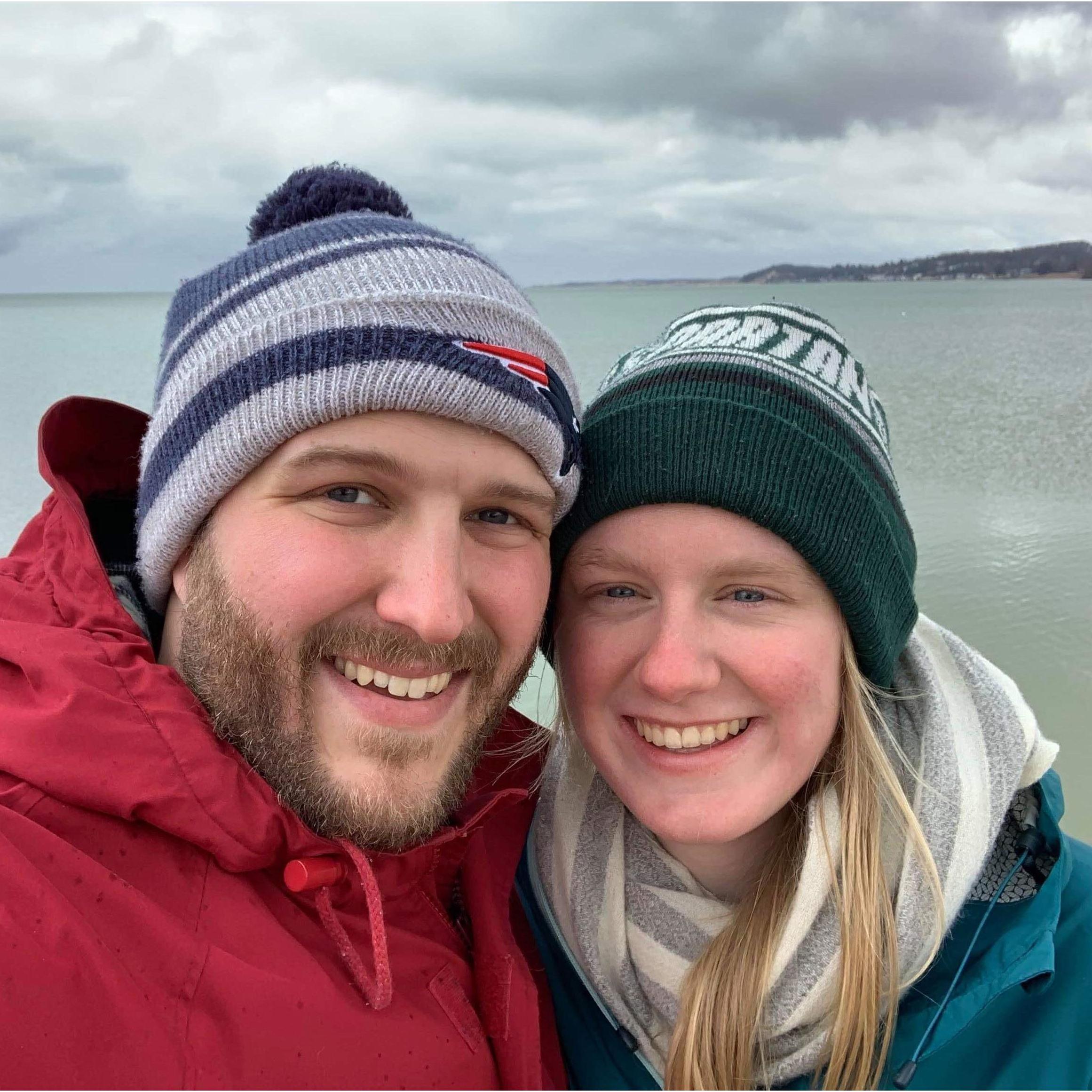 1st Anniversary Lake Michigan Adventure in 2019 at Ludington State Park! A bit chillier than the first one!