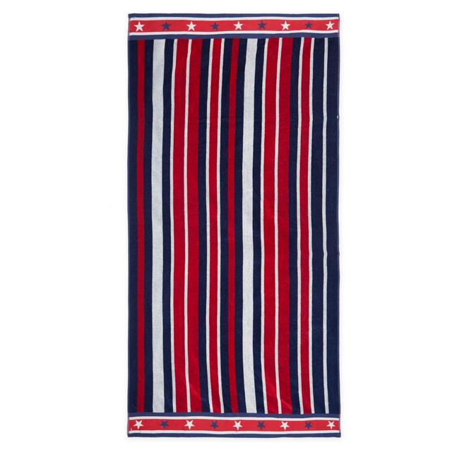 Destination Summer Americana Stripes Beach Towel in Navy