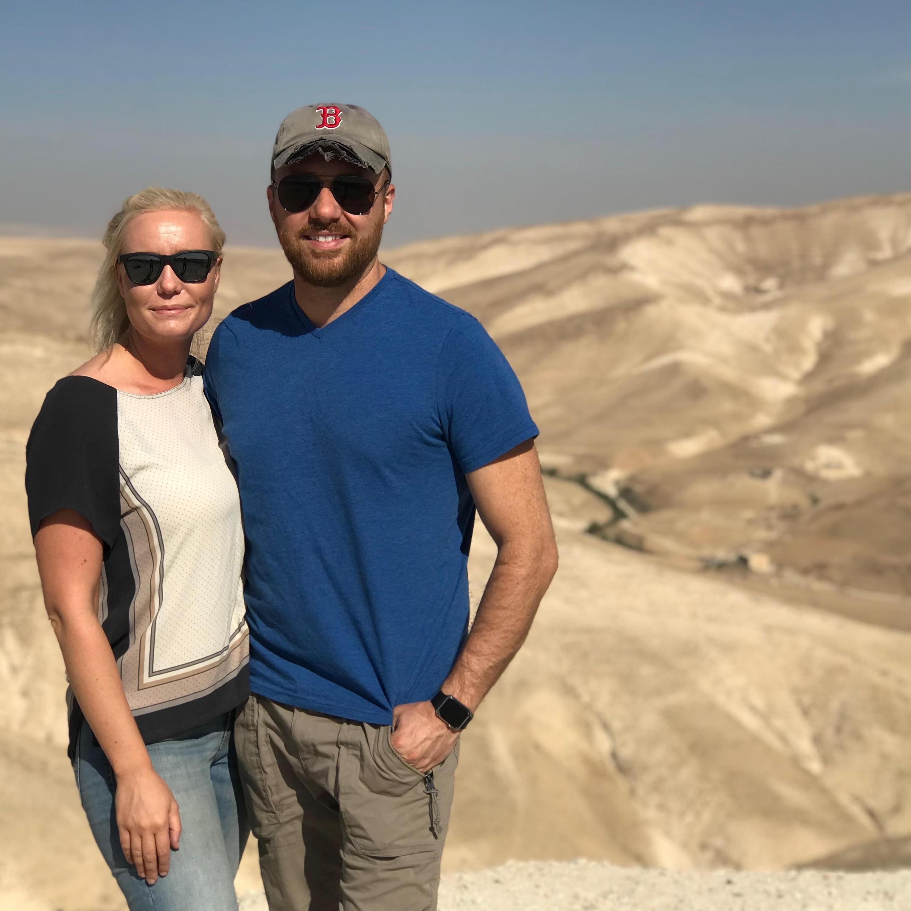 Walking where Jesus walked in the Judean Desert, Israel.