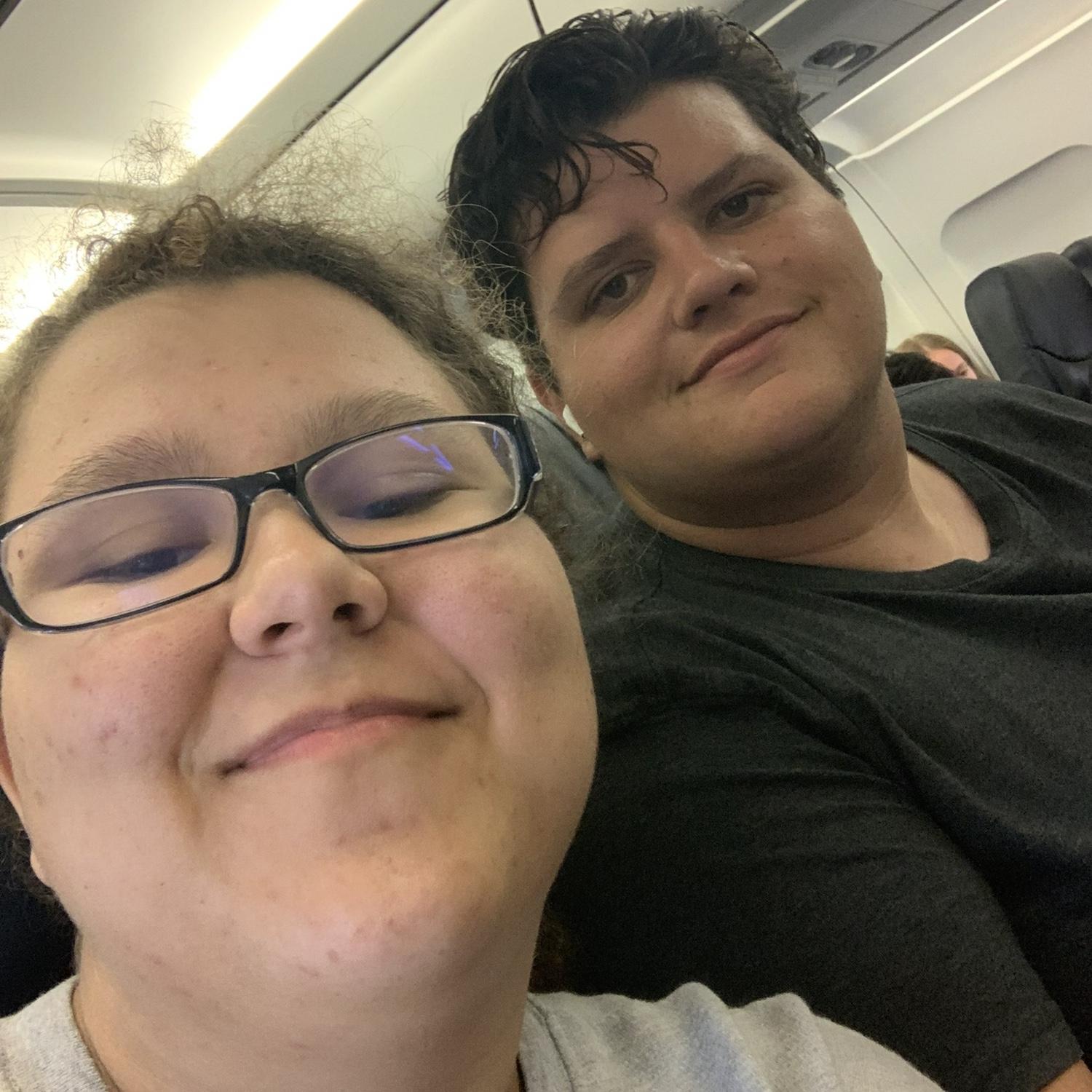 Our First Flight Together- our way back from Michigan
