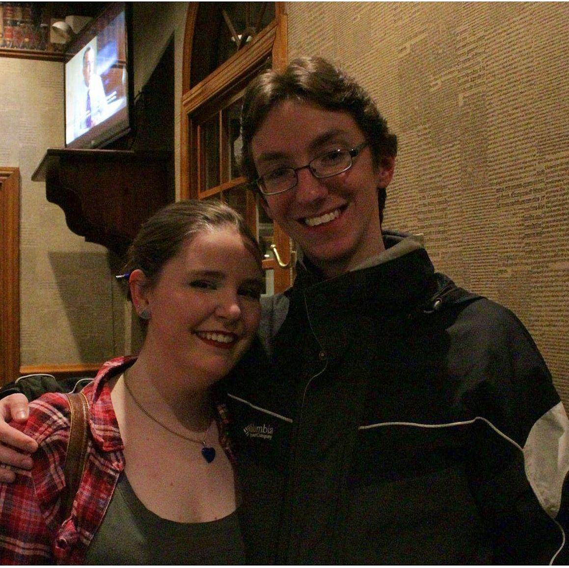 Our first picture together. We had only been dating for... 6 months... but that's what you get when you two people who like to be *behind* the camera get together.
