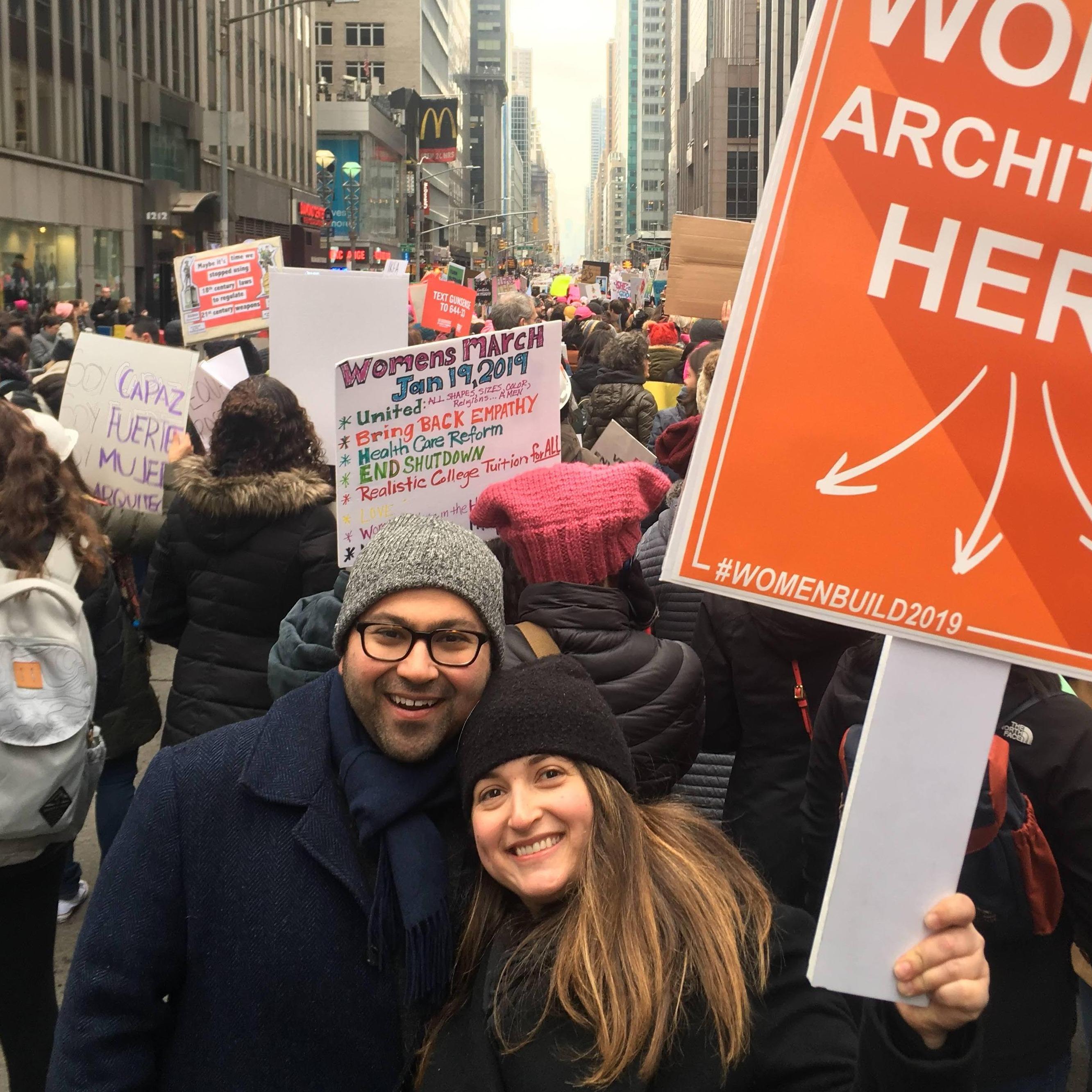at the Women's March, NYC