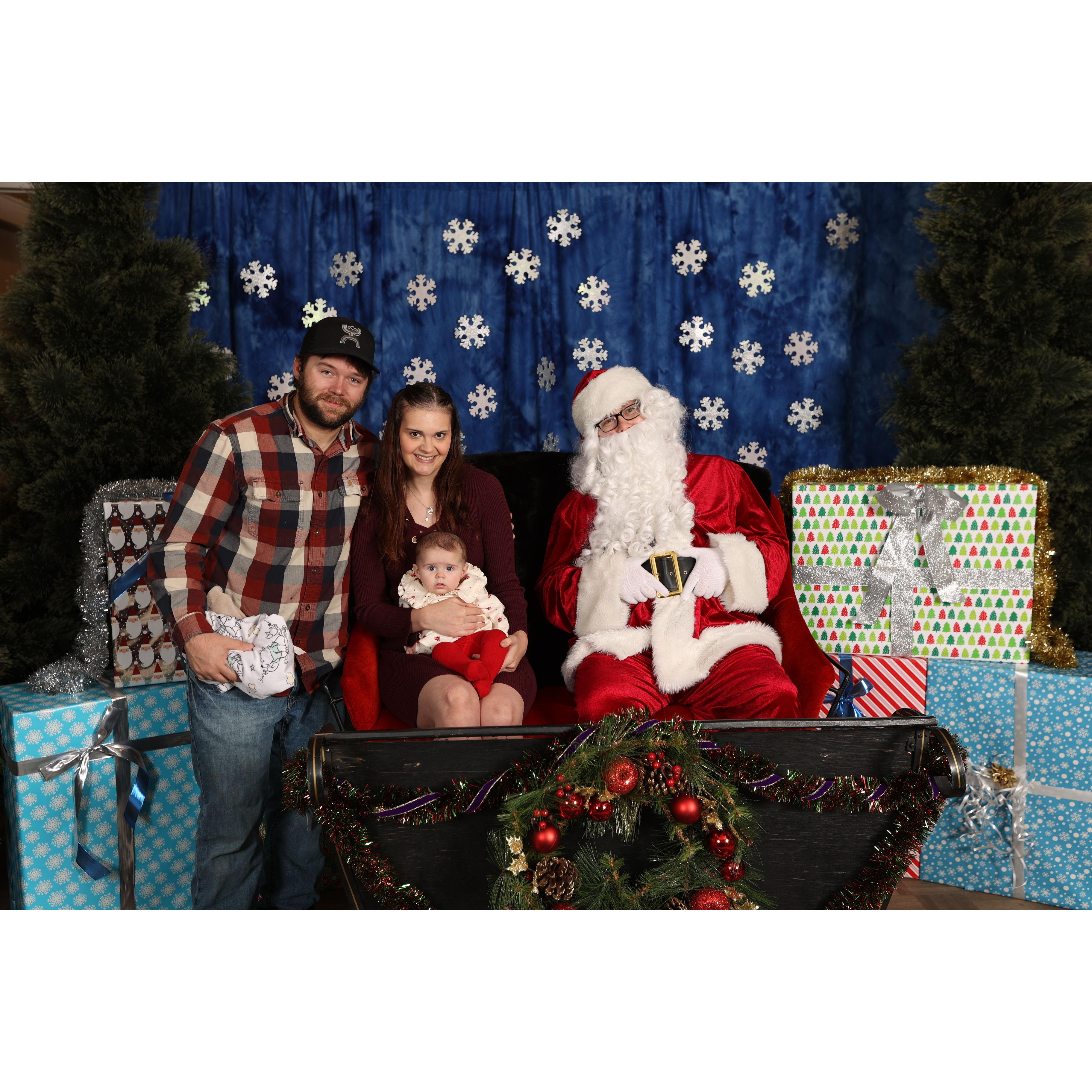 This is when we brought Paislee to see Santa together for the first time