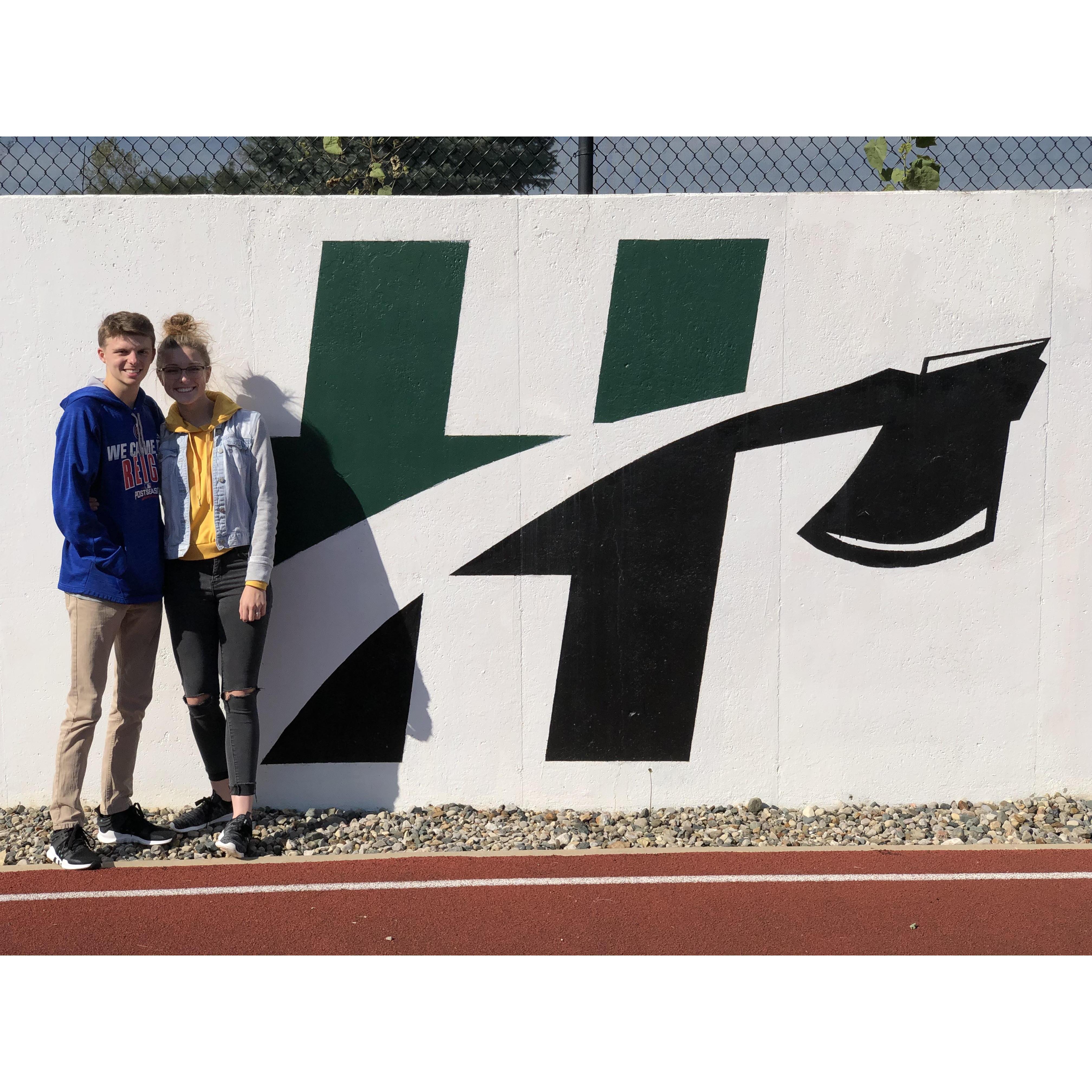 Maleah and Tristen's first college visit together at their future school; Huntington University!
