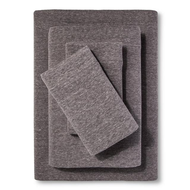 Twin Jersey Sheet Set Heather Gray - Room Essentials™