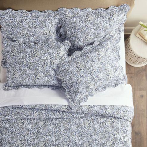 Mabel Ditsy Quilted Cornflower Euro Sham