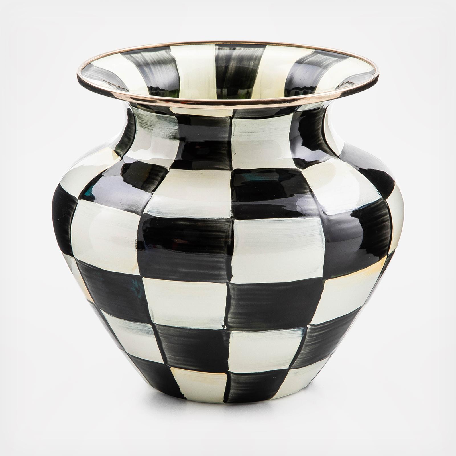 MacKenzie-Childs, Courtly Check Enamel Vase - Zola