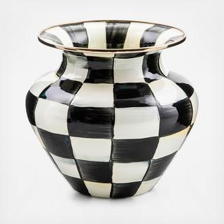 Courtly Check Enamel Vase