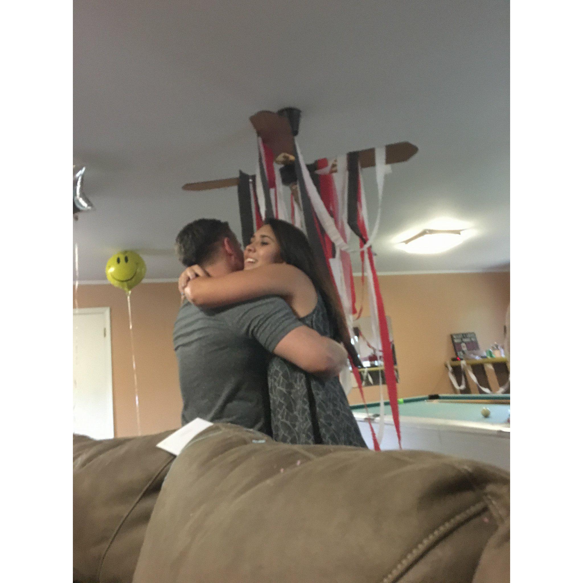Taken right after Heather's close friends and David surprised her for her 20th birthday. David surprised her the most, having made the drive up to Greenville!