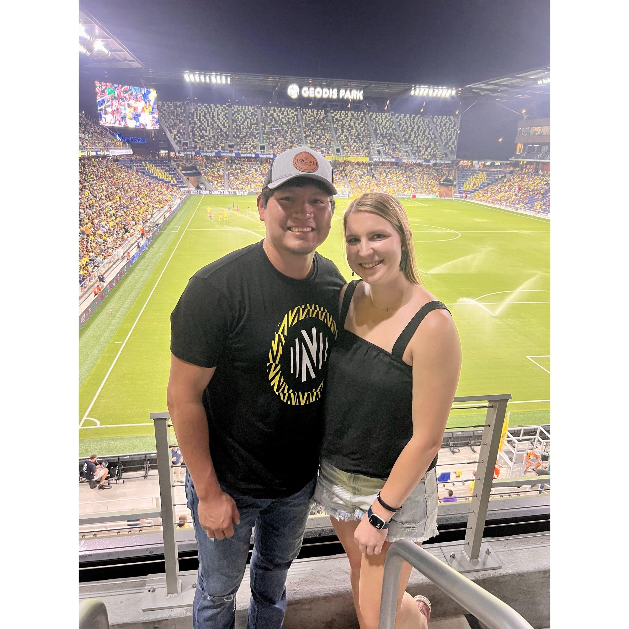 We enjoyed going to see Nashville SC soccer games together