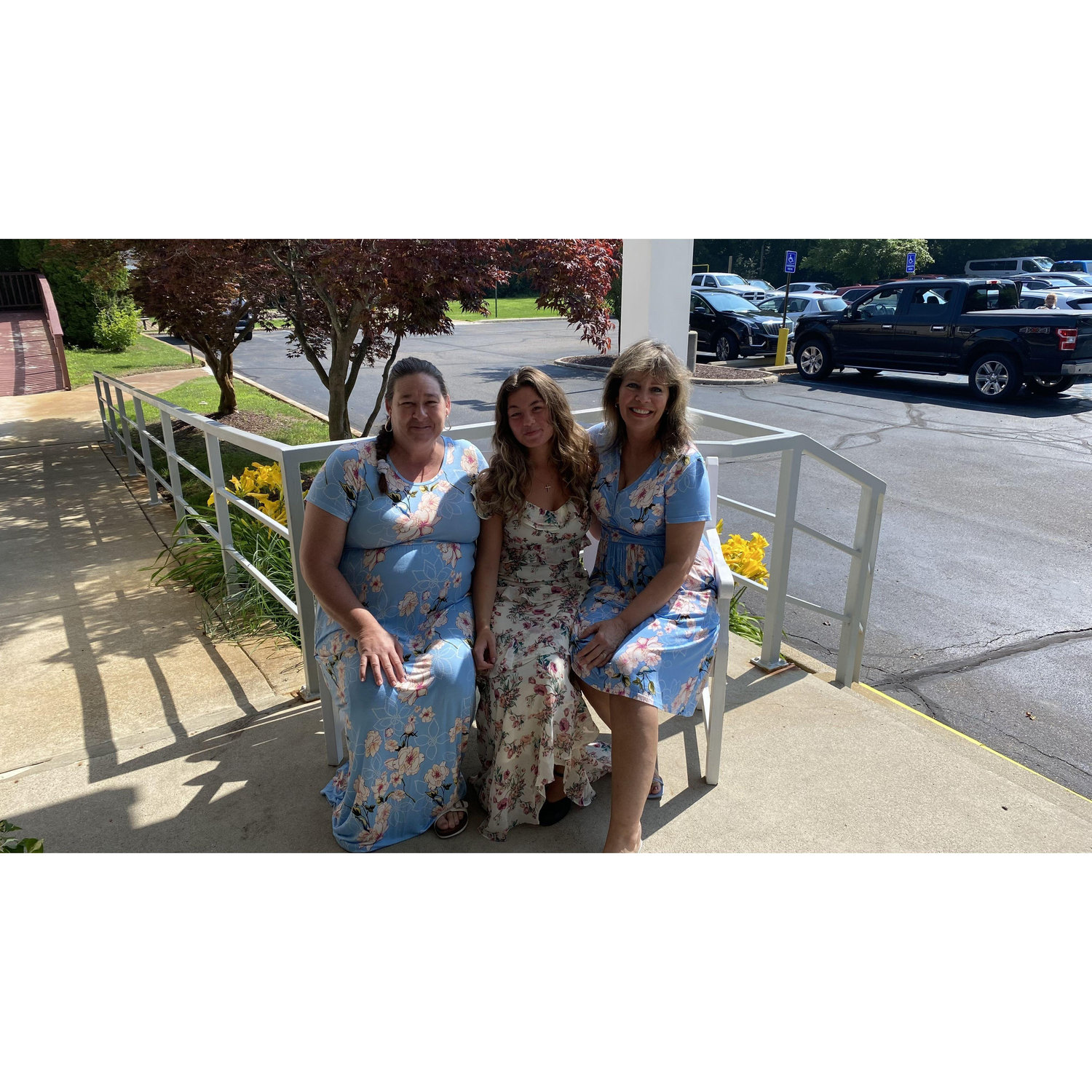 Araiya, Mrs.Grace and momma Jenny Johnson after a beautiful service :)