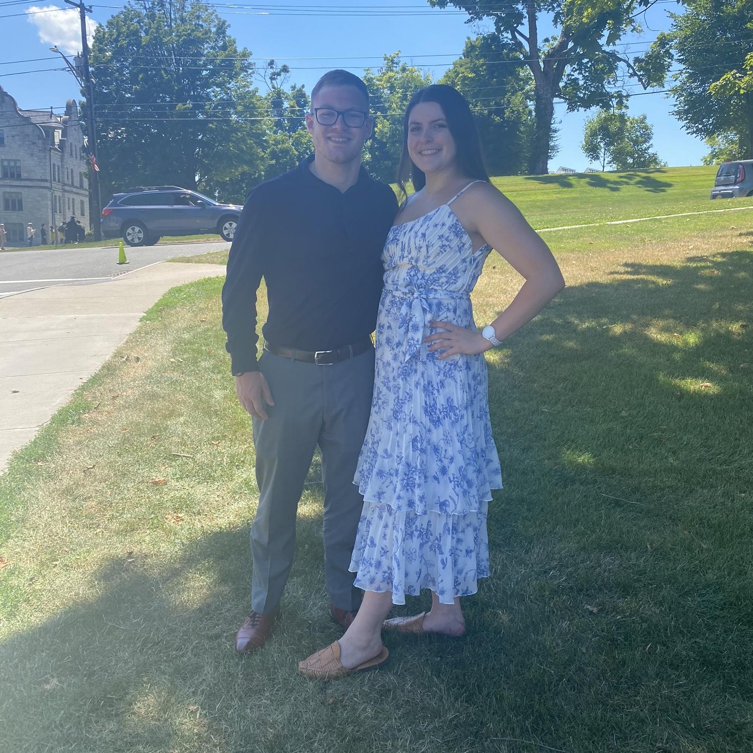 Ari and Dylan at Dylan's postponed graduation