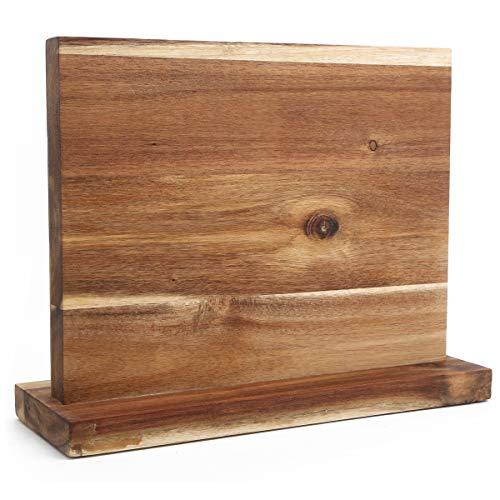 Resafy Magnetic Knife Wooden Block Holder Rack Magnetic Stands with Strong Enhanced Magnets