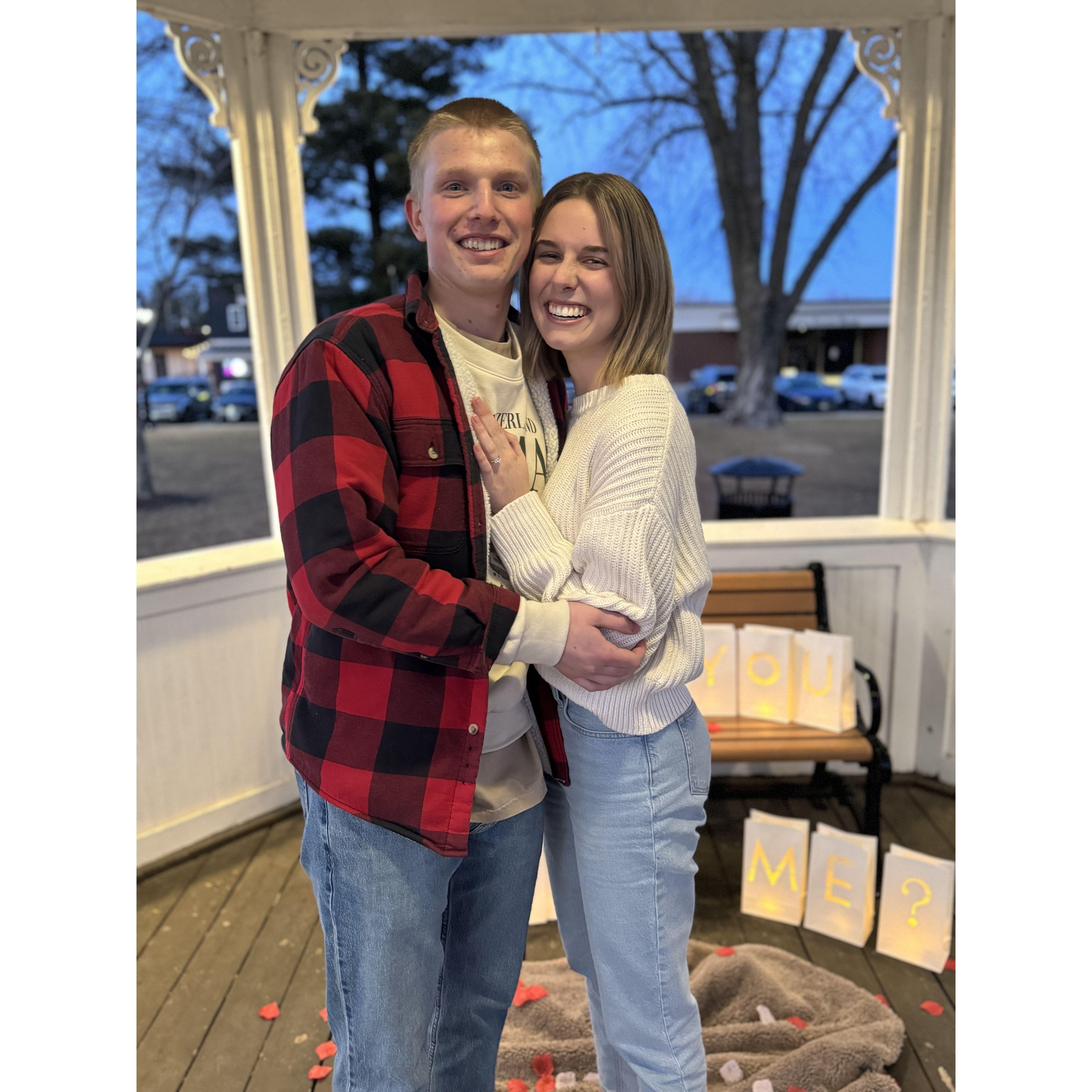 Right after Ellie said yes!