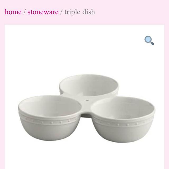 Nora Fleming triple dish
