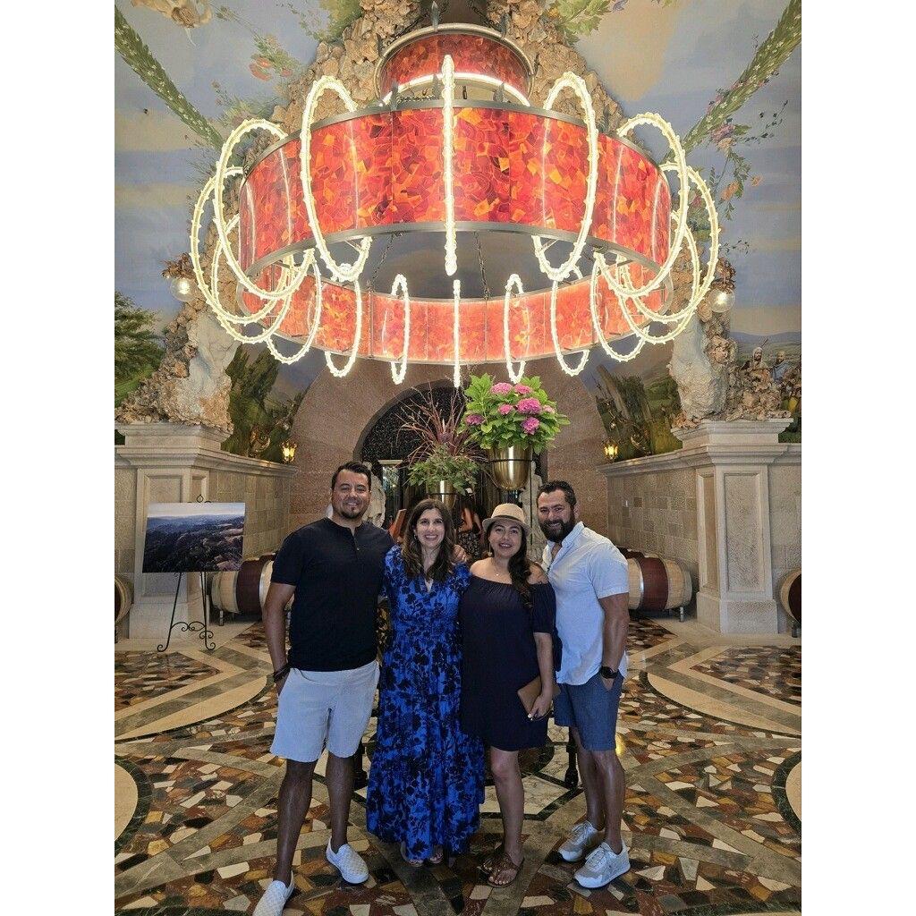 Luis' cousins, Hector & Ashley, met up with us for some wine tasting!  This picture was taken after a cave tour tasting at Piazza Del Dotto.