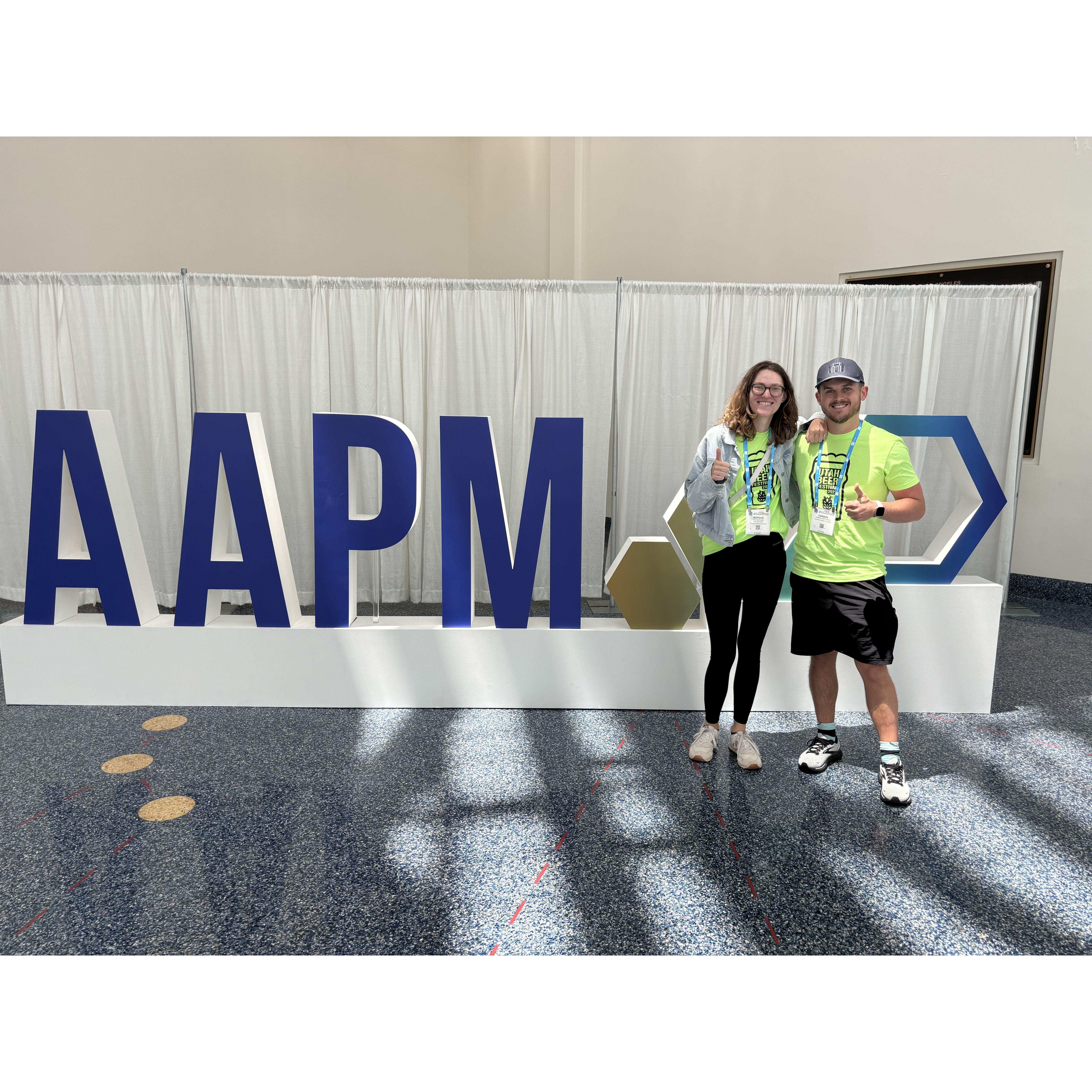 AAPM Conference 2024. Our bags got lost, so we had to show up in our "Utah Beer Festival" shirts!