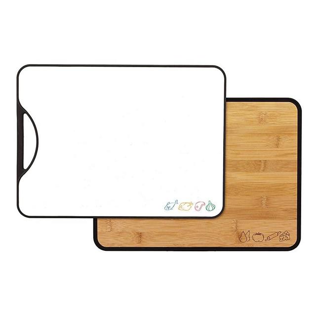 Totally Bamboo Poly-Boo Reversible Bamboo and Poly Cutting Board, 15" x 11"