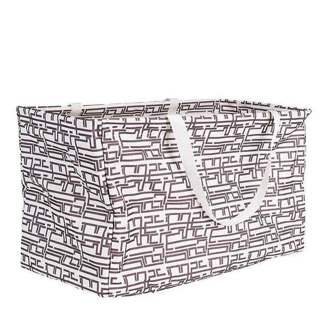 Household Essentials 2214 Krush Canvas Utility Tote | Reusable Grocery Shopping Bag | Laundry Carry Bag | Geometric