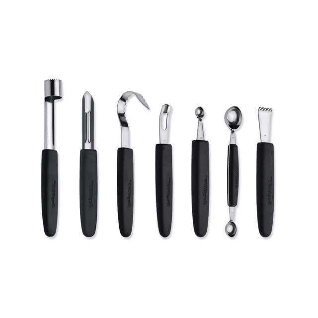 Essentials 7 Piece Stainless Steel Garnishing tool Set with Case
