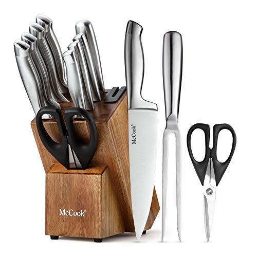 McCook MC20 Premium Knife Sets,17 Pieces Full Tang Hammered